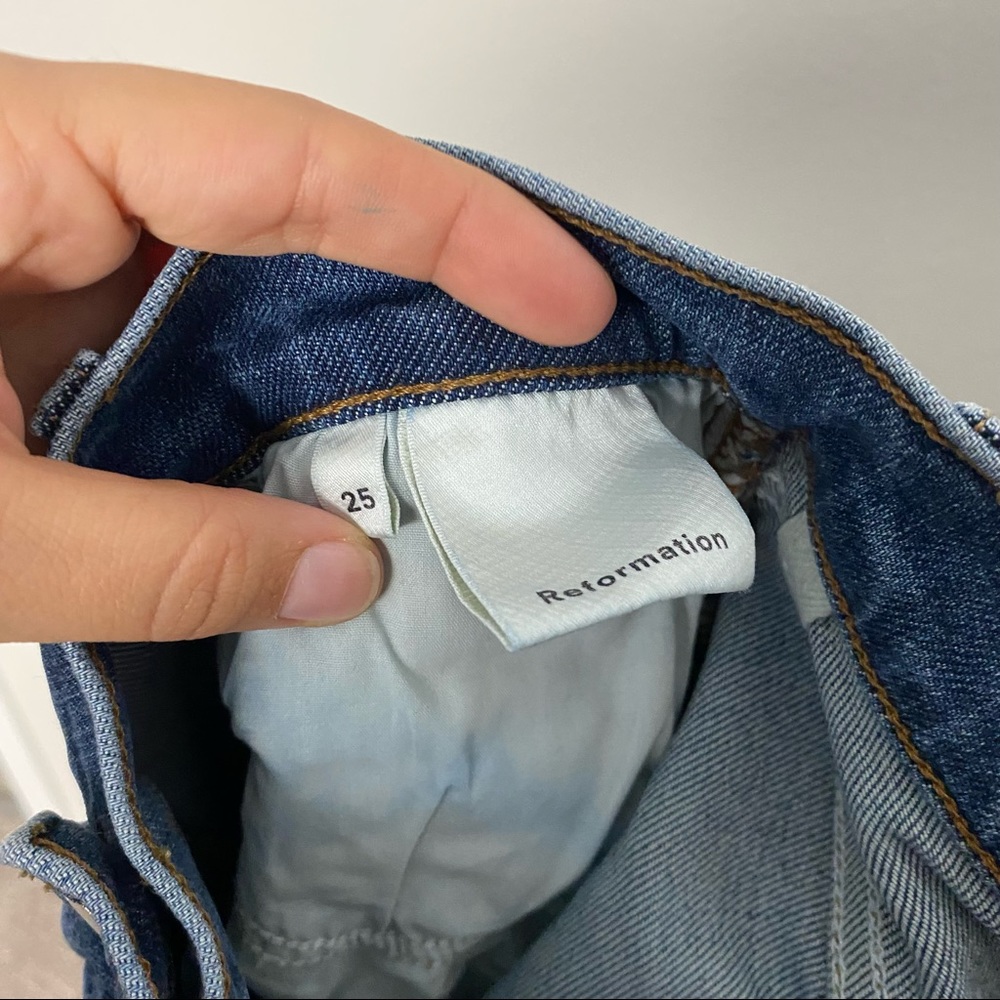 Reformation High Rise Blue Jeans - Picture 7 of 7